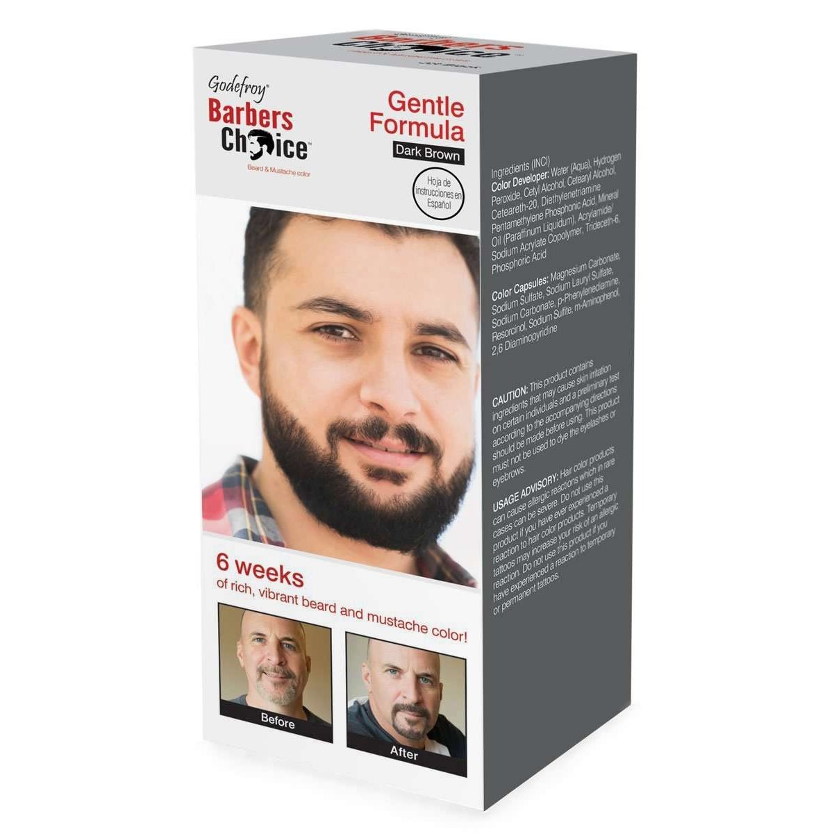 Barbers Choice Beard Mustache Color 3-Application Kit Dark Brown Barbers Choice Beard Mustache Color 3-Application Kit Dark Brown